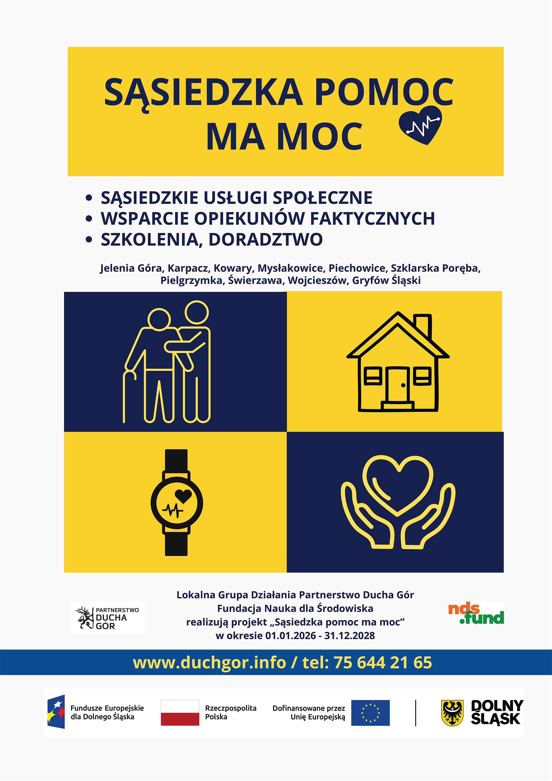 Plakat Sąsiedzka pomoc ma moc